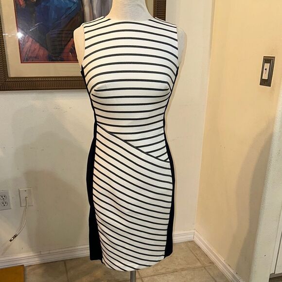 NWT Ralph Lauren Striped Sleeveless Dress - Navy and White Size 2 - Picture 6 of 13